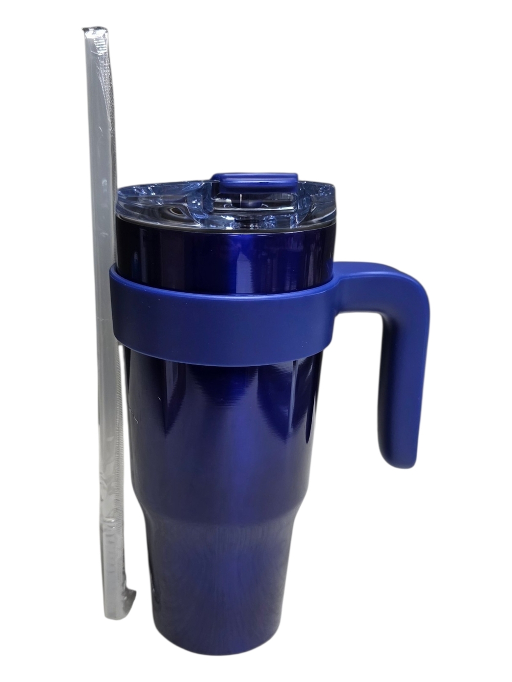 Primula 30 Oz Tumbler With Straw. Dark Blue